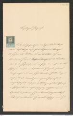k.k. naturhistorisches Hofmuseum, Intendanzakten 1885-1896 (Hauer), Aktenzahl Z.70.c/1891, Seite 1
